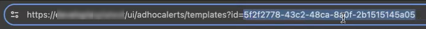 Ad Hoc Alert Template URL
