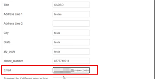 Text field labeled Email added to board