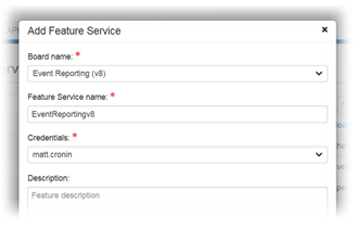 Add Feature Service Window
