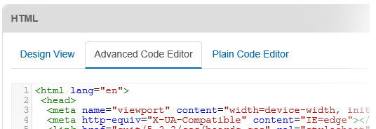 Advanced Code Editor