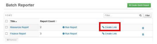 Click image to enlarge Batch Reporter create link