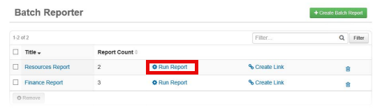 Click image to enlarge Batch Reporter run report link