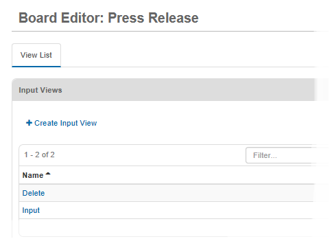 Board Editor Input View