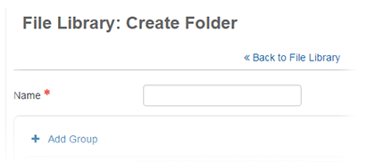 Create Folder Page