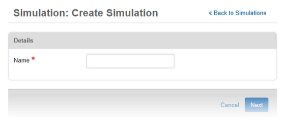 Create Simulation Page