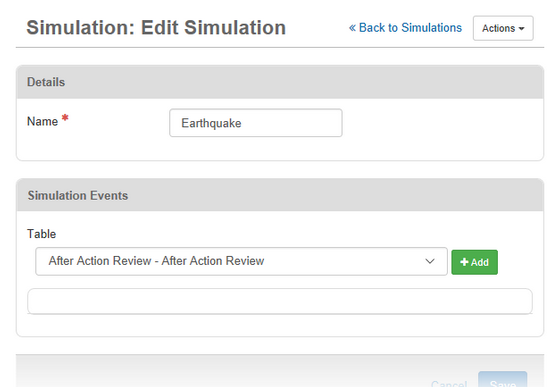 Edit Simulation Page