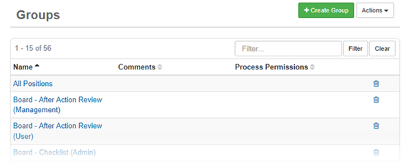 Groups Page Groups Page