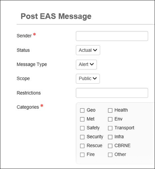 Post EAS Message Window