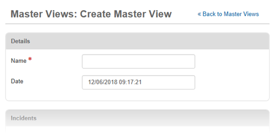Master Views: Create Master View