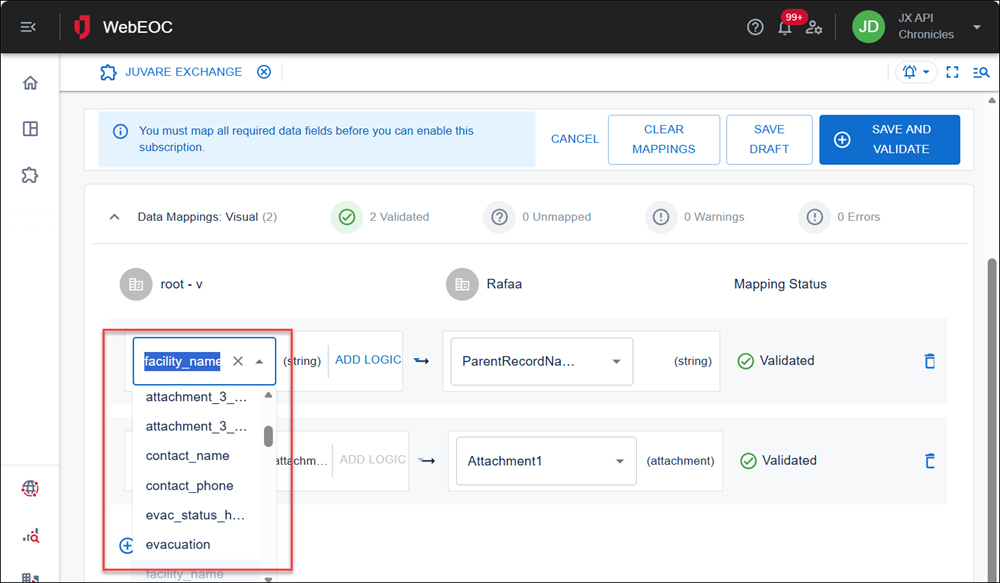 Alpha field names in Data Mapper