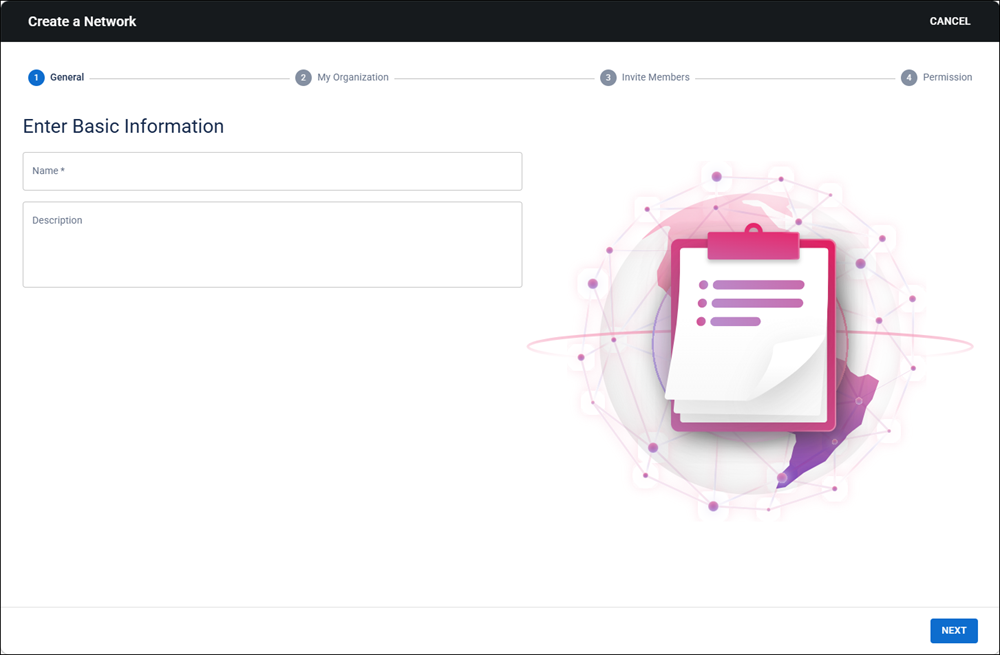 Create network wizard