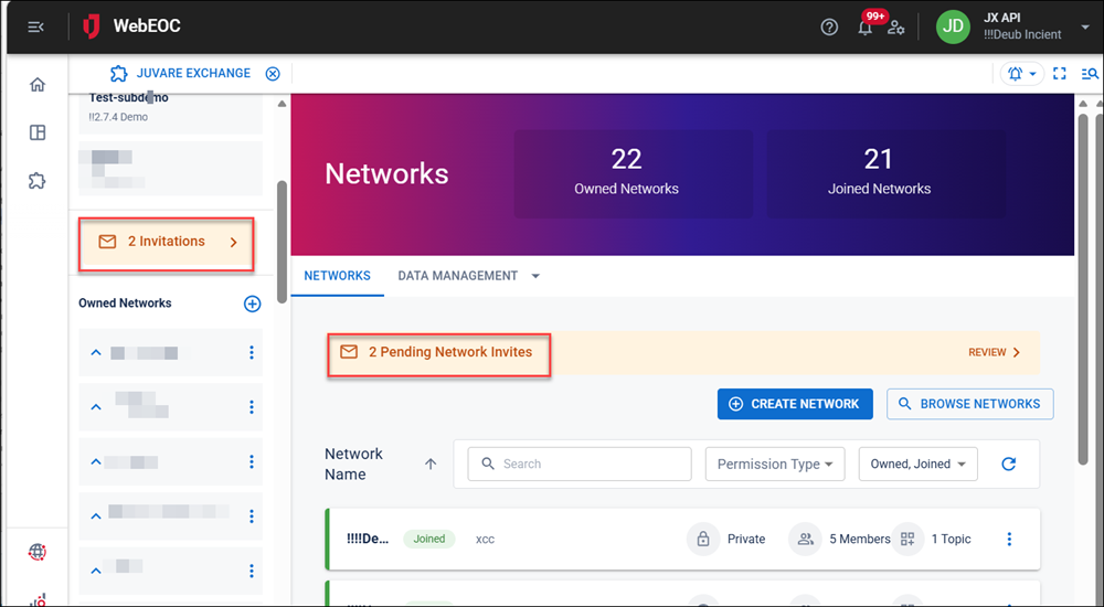 Select Pending Invites