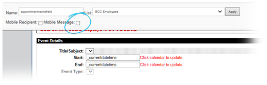 Mobile Message Checkbox