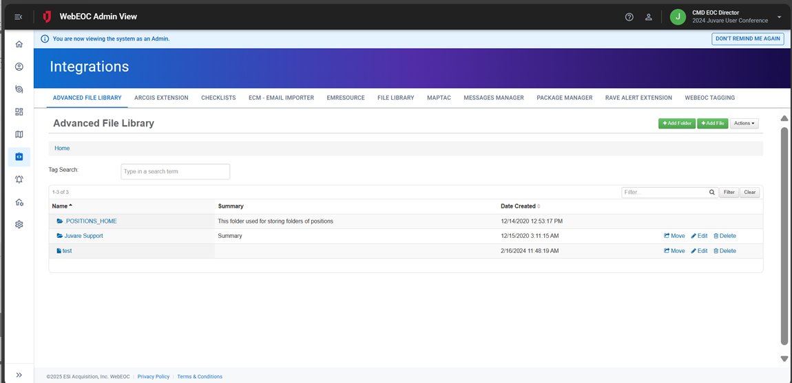 Integrations Page Screenshot