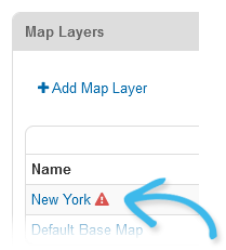 Warning on Map Layer