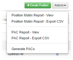 PAC Report Options