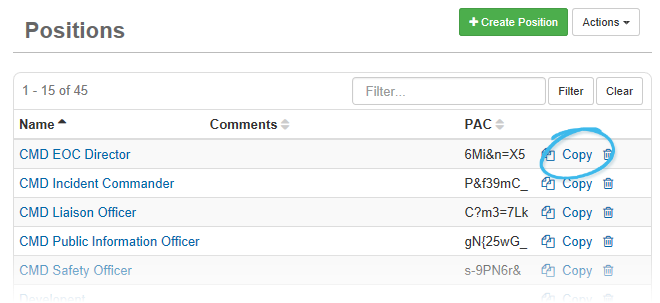 Positions Copy Option