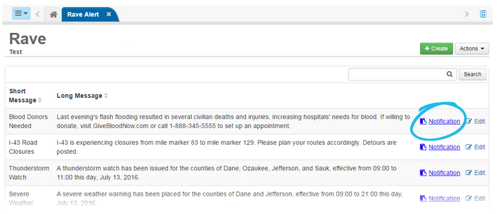 Rave Alert Extension