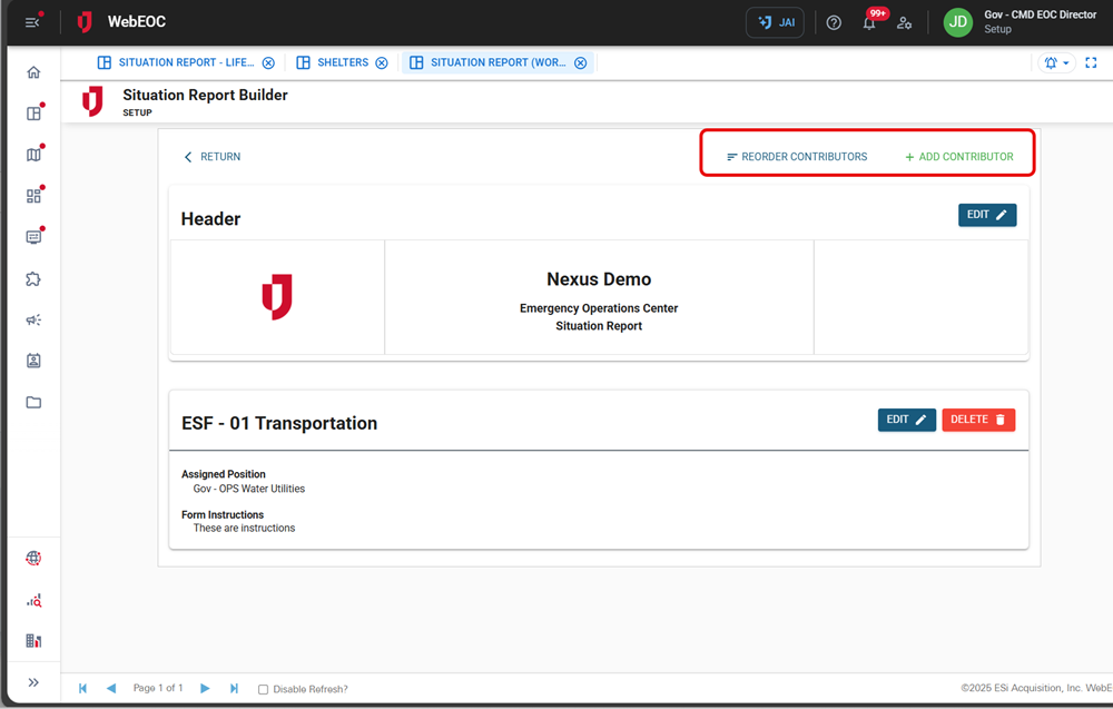 Add contributors link