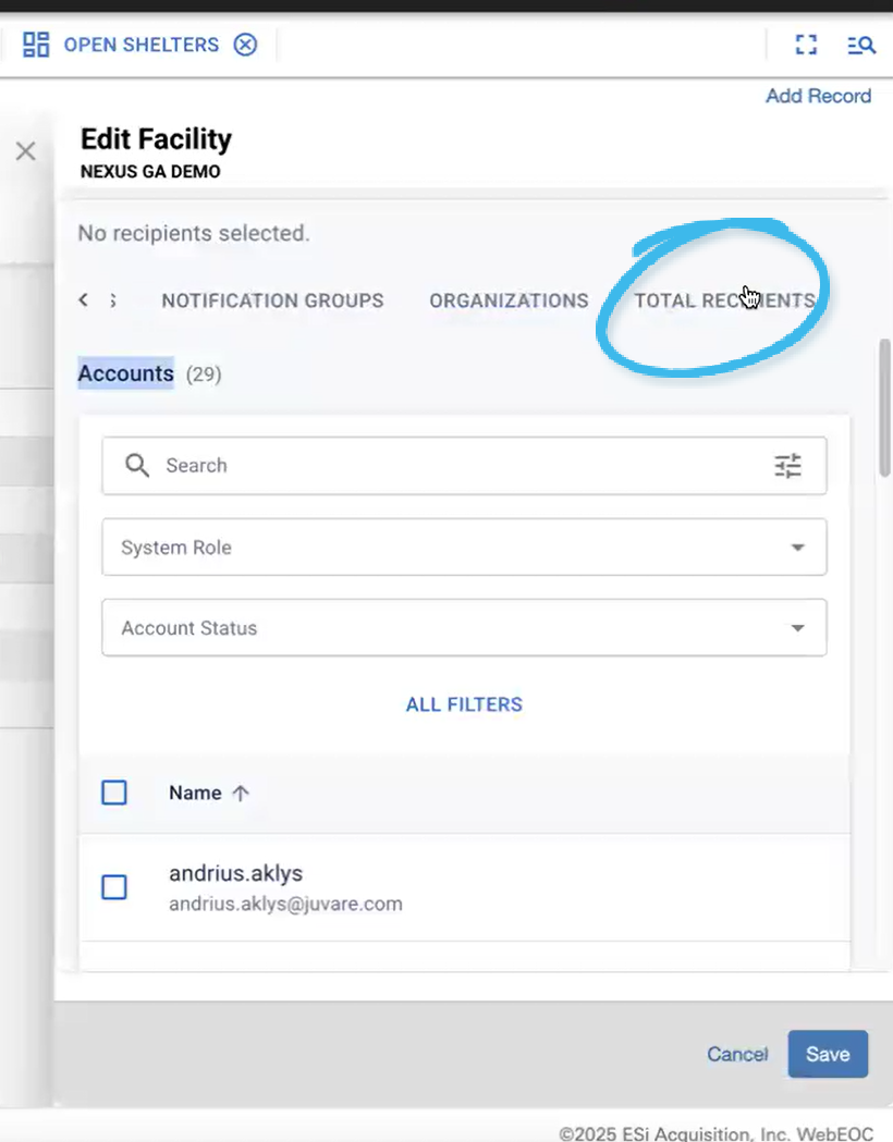 The dialog that displays when the tag is added to a board