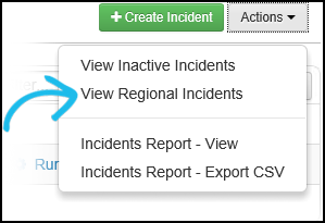 View Regional Incidents option