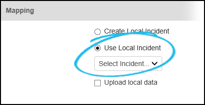 Use local incident option