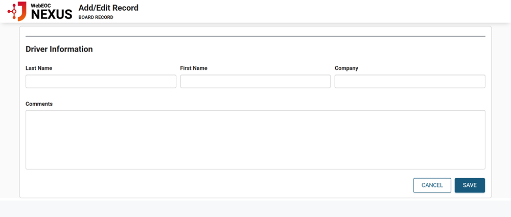 Deliveries -Driver Input