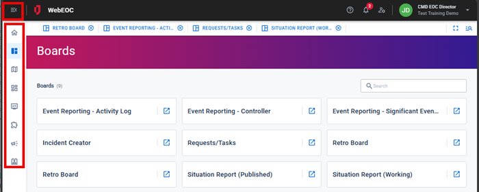 Click image to enlarge Main menu