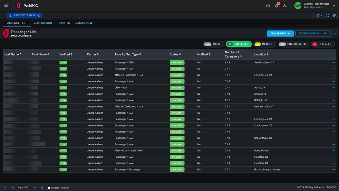 Air and Cruise Board Passenger List Dark Mode Air and Cruise Board Passenger List Dark Mode