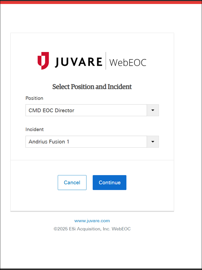 Click image to enlarge Select position and incident