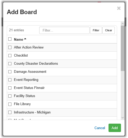 Add Board Window