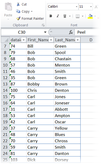 Import Spreadsheet