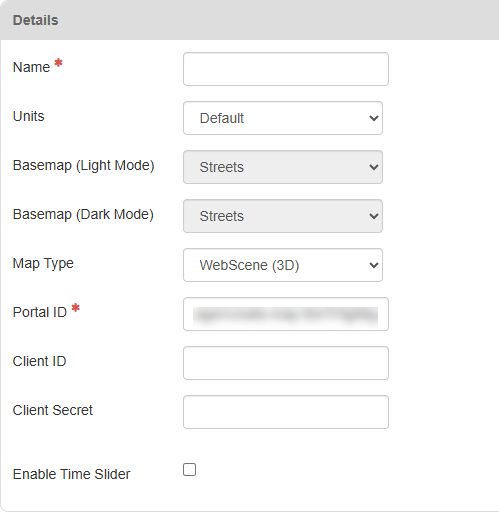 Create a map dialog Create a map dialog