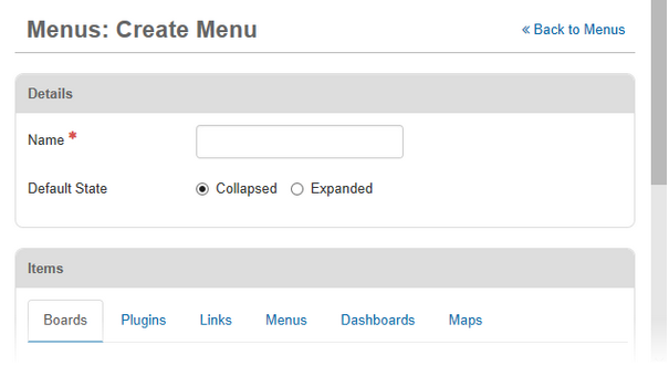 Create Menu Page