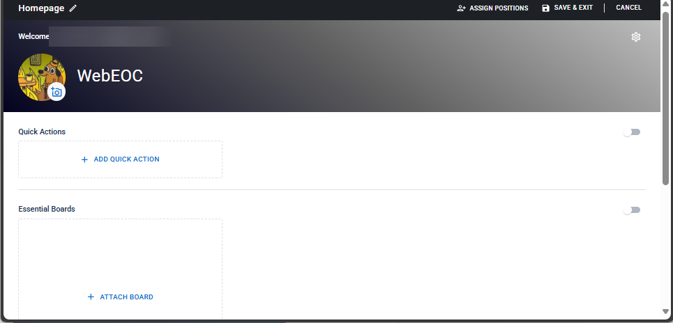 Create a homepage
