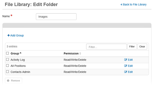 Edit Folder Page