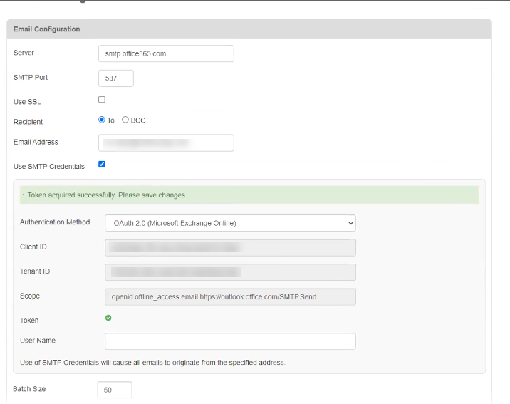 Email Configuration