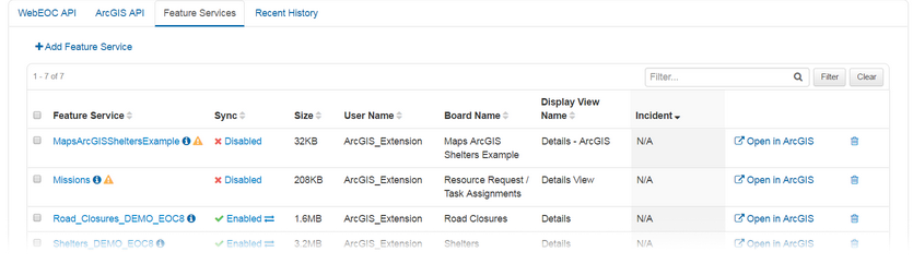 Feature Sevices Tab