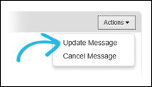 Update Message option