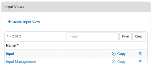 Input Views