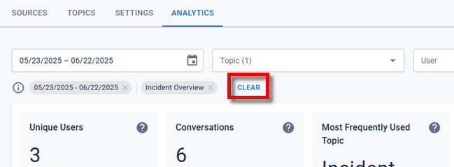 JAI analytics clear filters JAI analytics clear filters