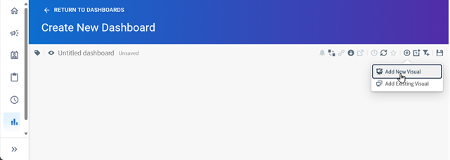 Create Dashboard Add New Visual