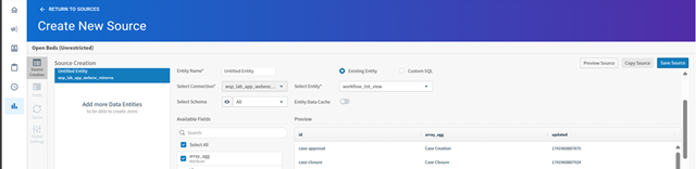 Adding a source from an existing entity