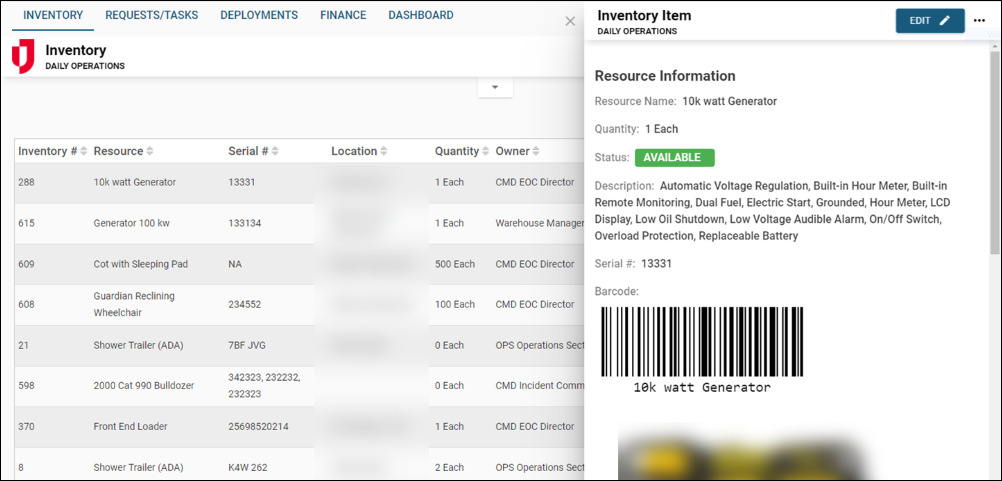 Requests, Inventory and Deployments (RID)