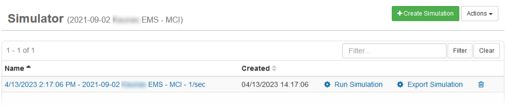 Simulator Page