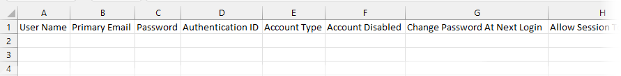 User Importer Spreadsheet