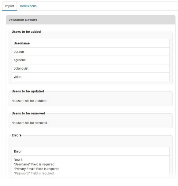 User Importer