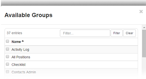 Available Groups