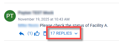 Comment replies link