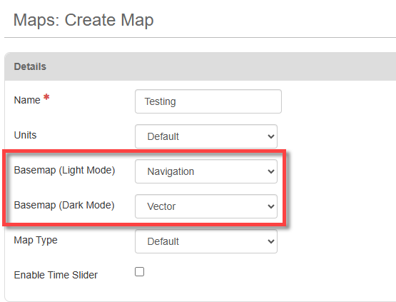 Setting dark mode for maps